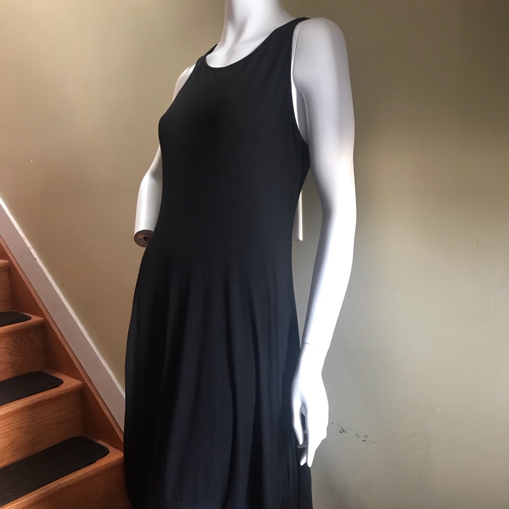 Eileen Fisher organic black long dress fits XS - S